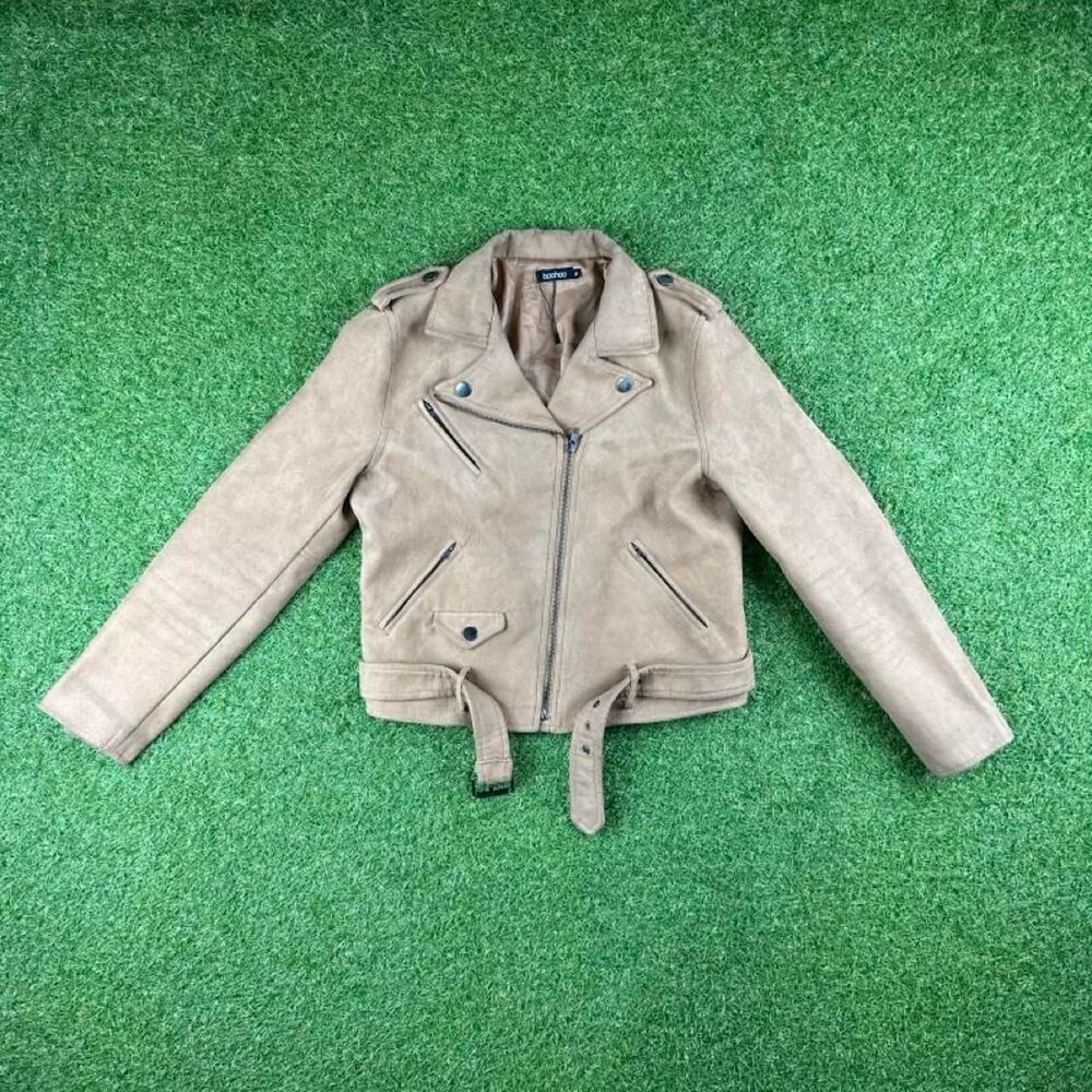 Boohoo Women's Tan and Brown Jacket